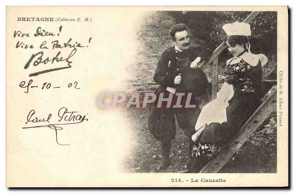 CPA Folklore Bretagne Mr et Mme Botrel 