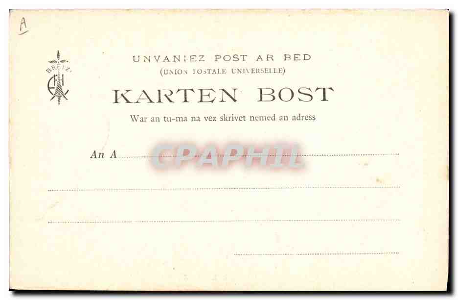 CPA Folklore Theodore Botrel  — Verso