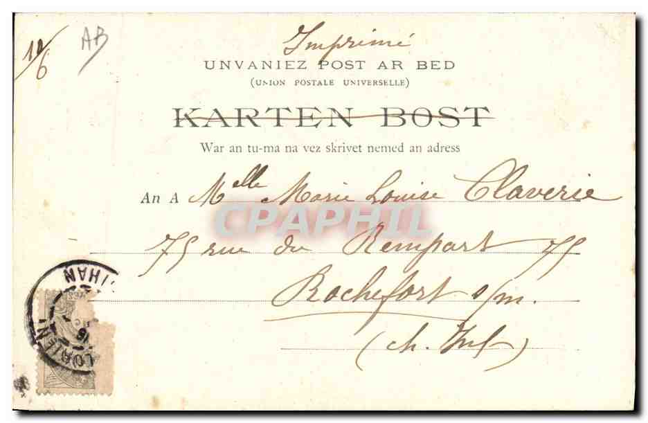 CPA Folklore Les chansons de Botrel La chanson du patour Chien  — Verso