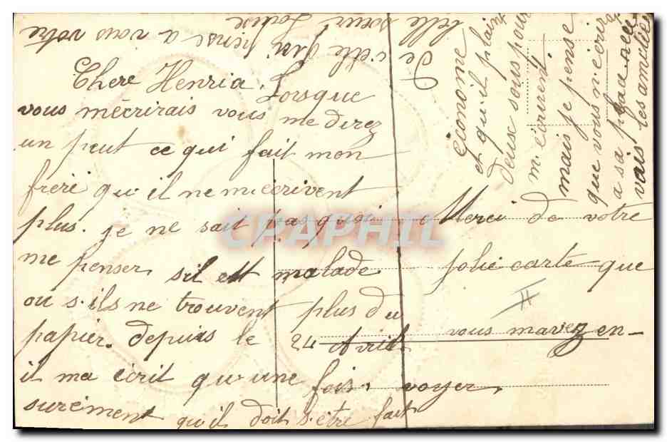 CPA Fantaisie Fleurs Enfant Trefle  — Rückseite