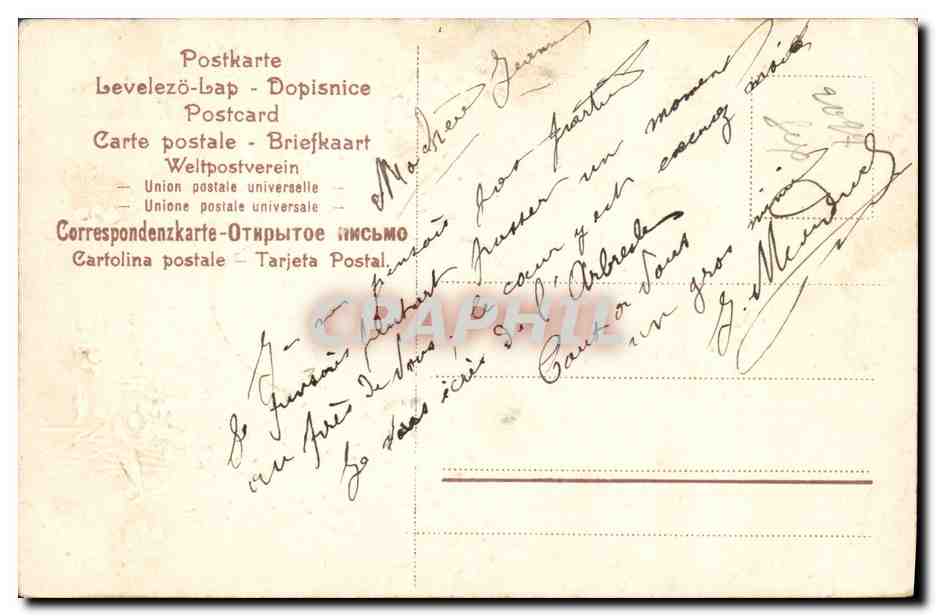 CPA Fantaisie Fleurs  — Verso