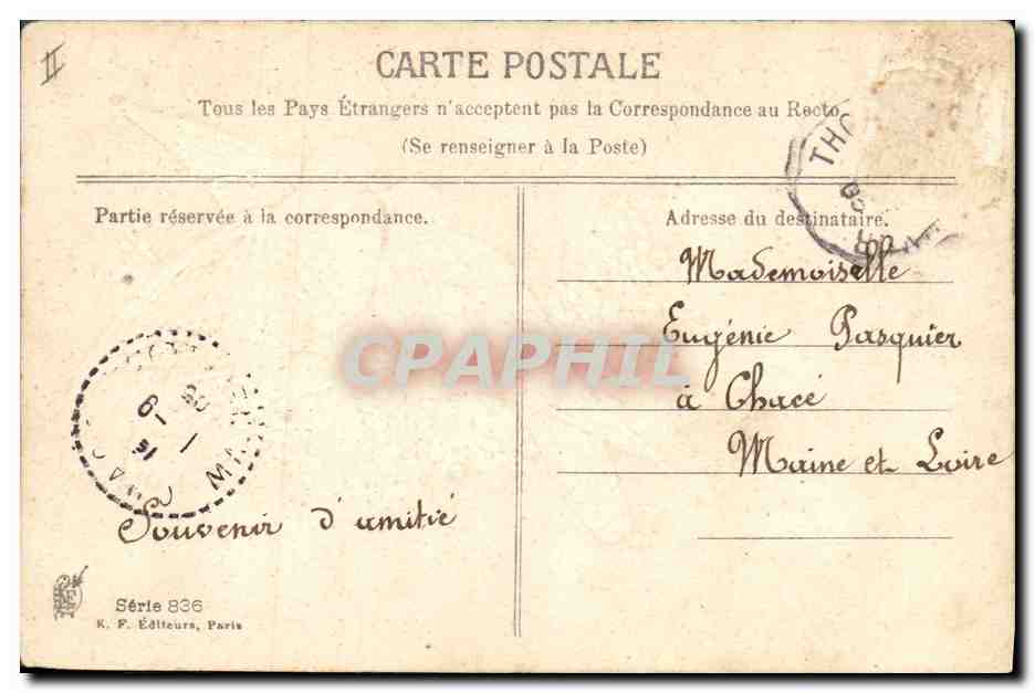 CPA Fantaisie Fleurs Colombes  — Verso