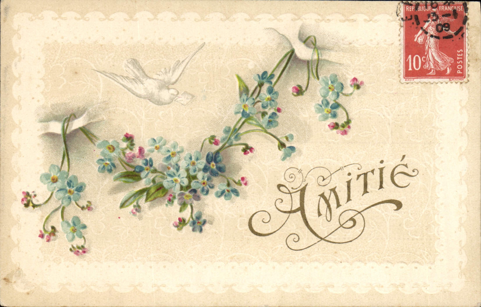 CPA Fantaisie Fleurs Colombes 