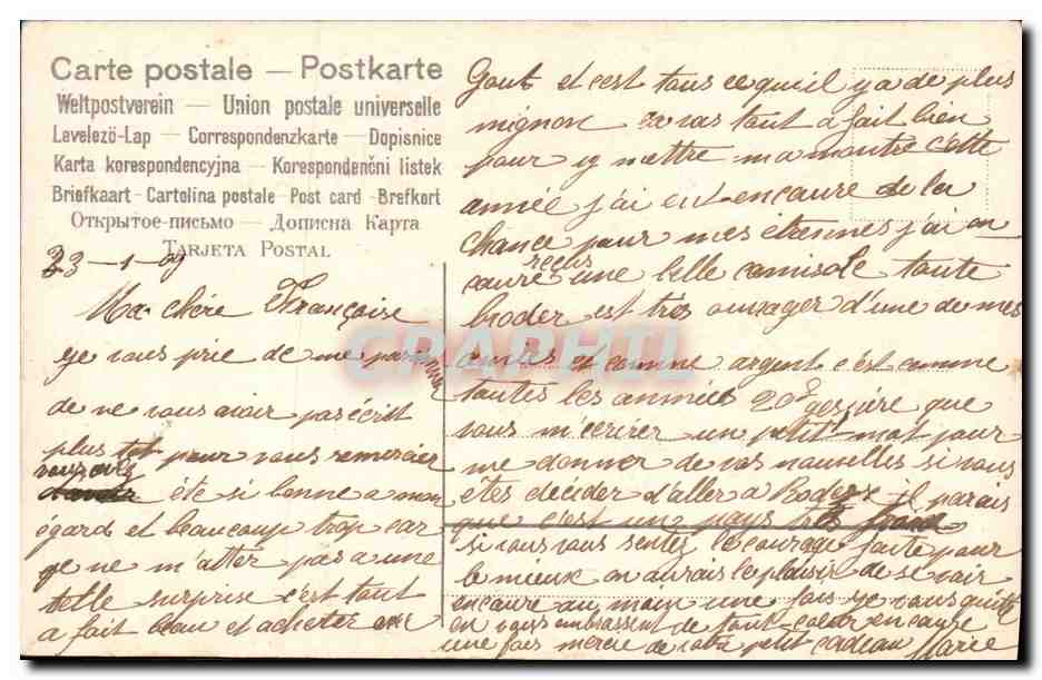 CPA Fantaisie Fleurs Colombes  — Verso
