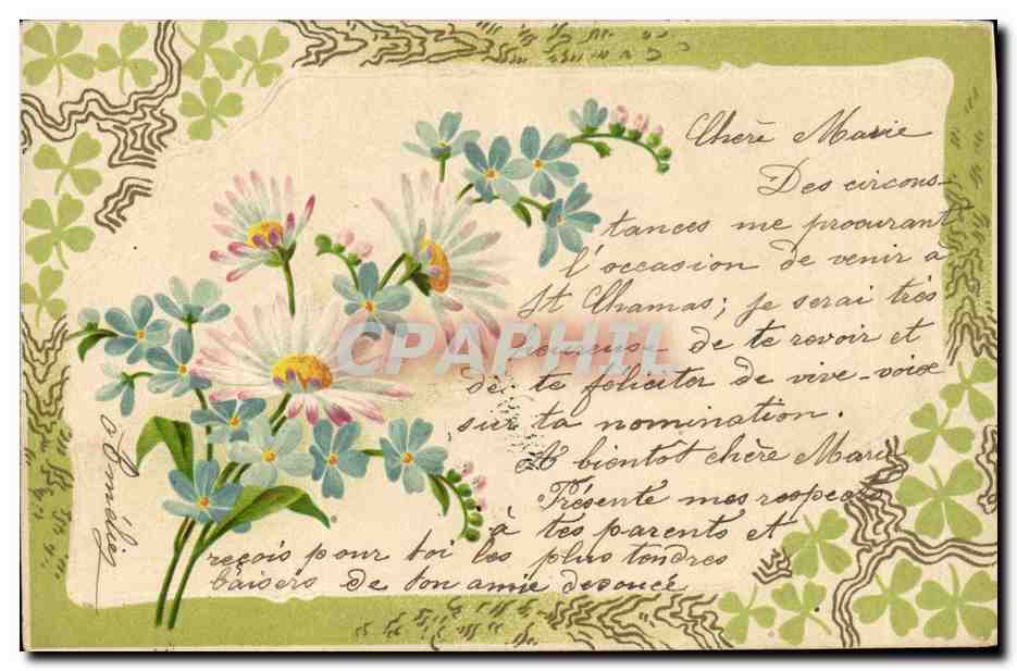 CPA Fantaisie Fleurs 