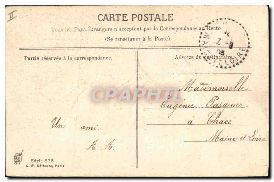 CPA Fantaisie Fleurs Colombes  — Verso