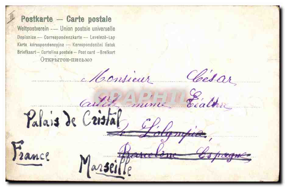 CPA Fantaisie Fleurs Oiseaux  — Rückseite
