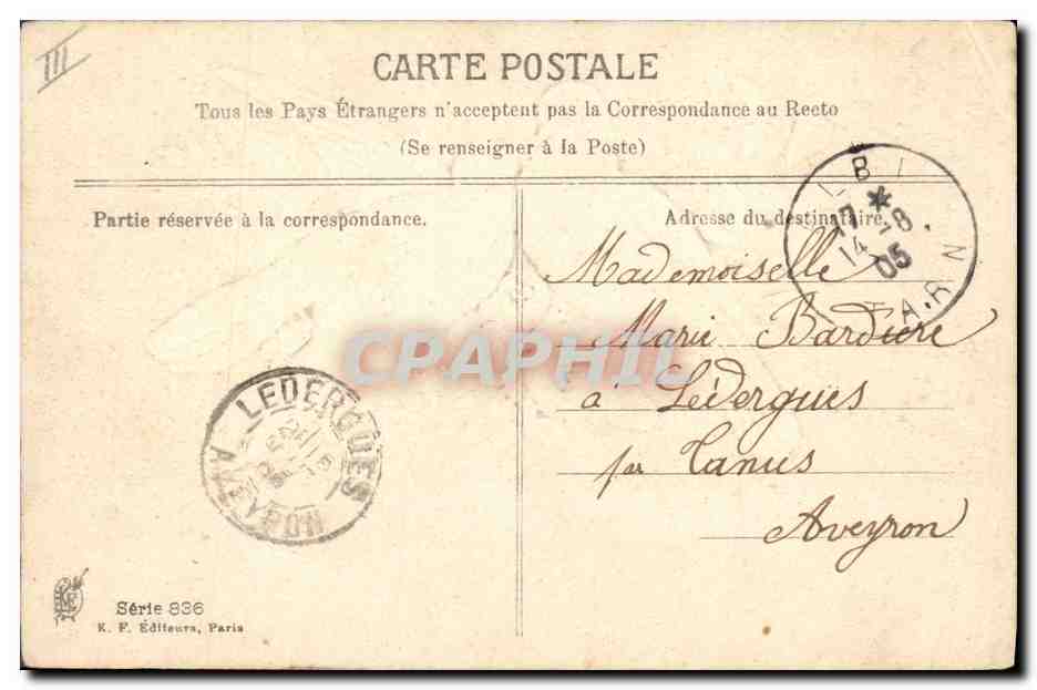 CPA Fantaisie Fleurs Colombes  — Verso