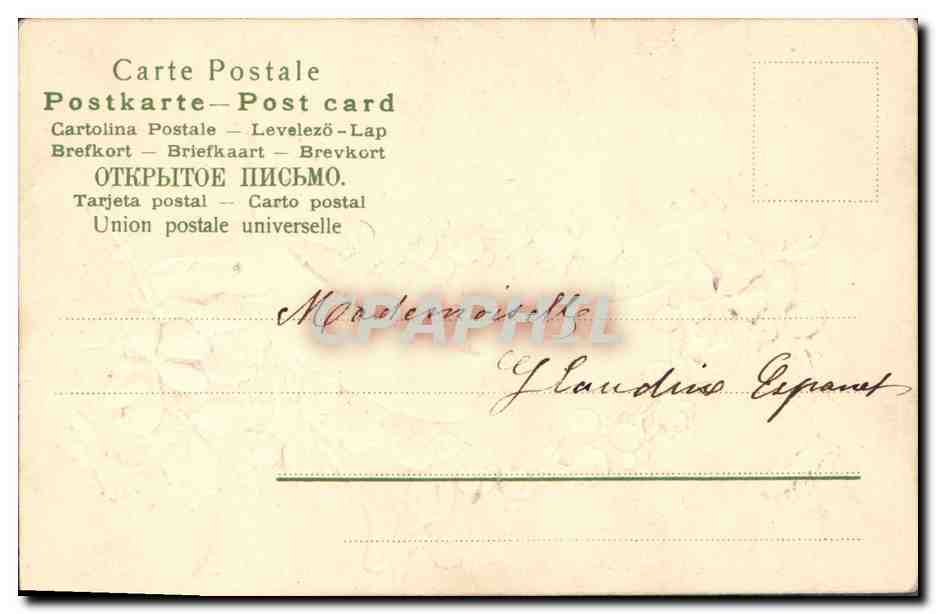CPA Fantaisie Fleurs  — Verso
