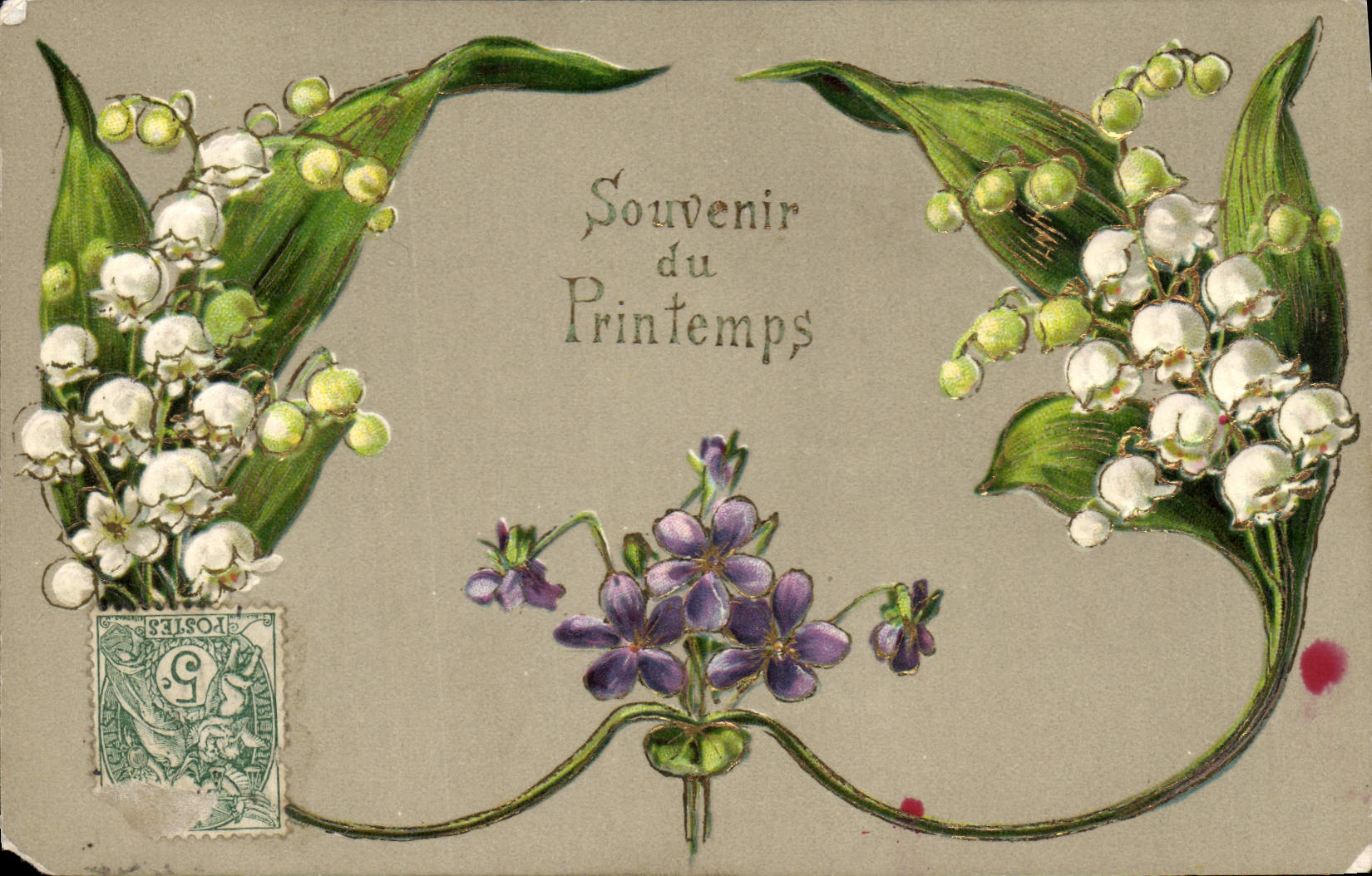 CPA Fantaisie Fleurs Muguet 