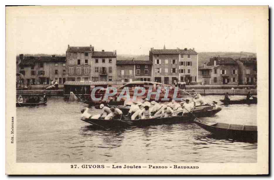 CPA Givors Les joutes Pernod Baudrand 