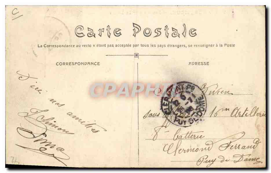 CPA Andrezieux Joutes sur la Loire  — Rückseite