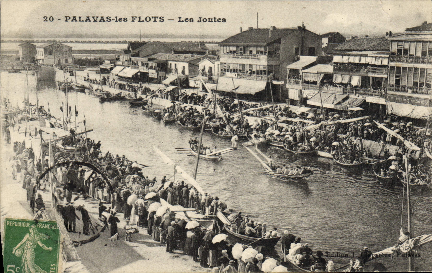 CPA Palavas les Flots Les joutes 