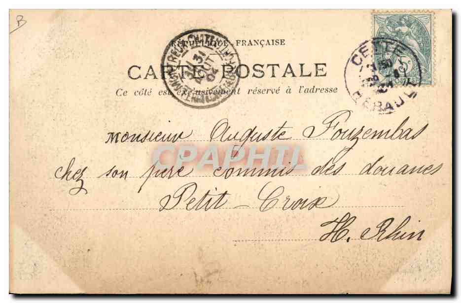 CPA Joutes En garde  — Rückseite