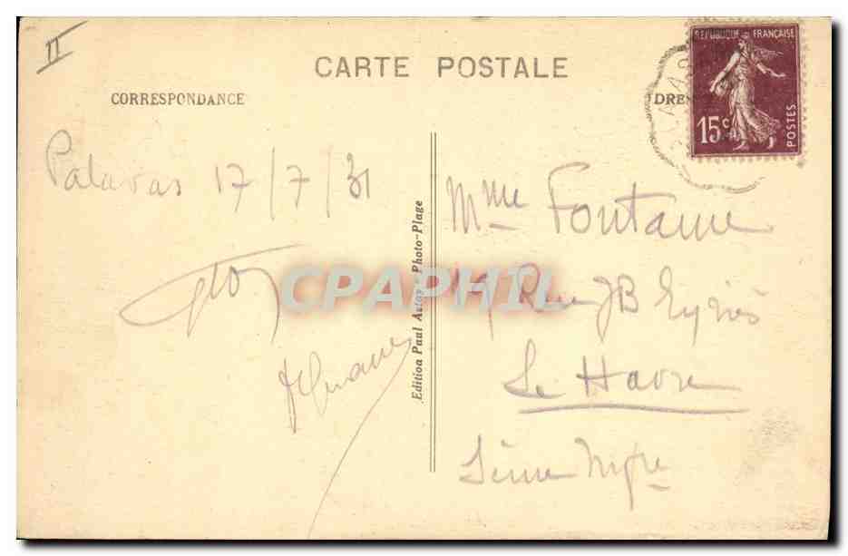 CPA Palavas les flots Les joutes  — Rückseite