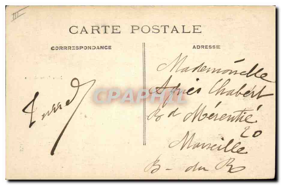 CPA 1912 Carnaval d'Aix joute carnavalesque  — Rückseite