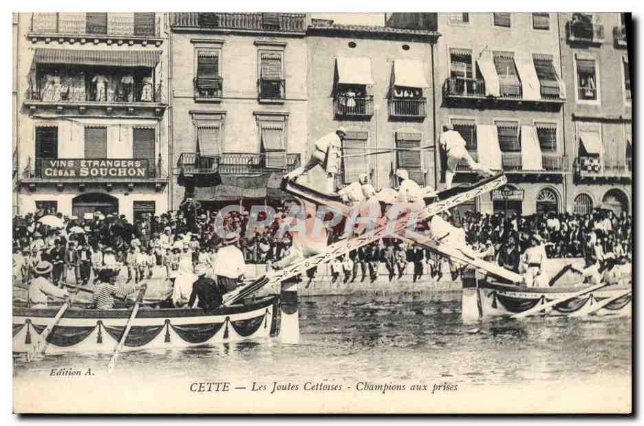 CPA Cette Les joutes Cettoises Champions aux prises 