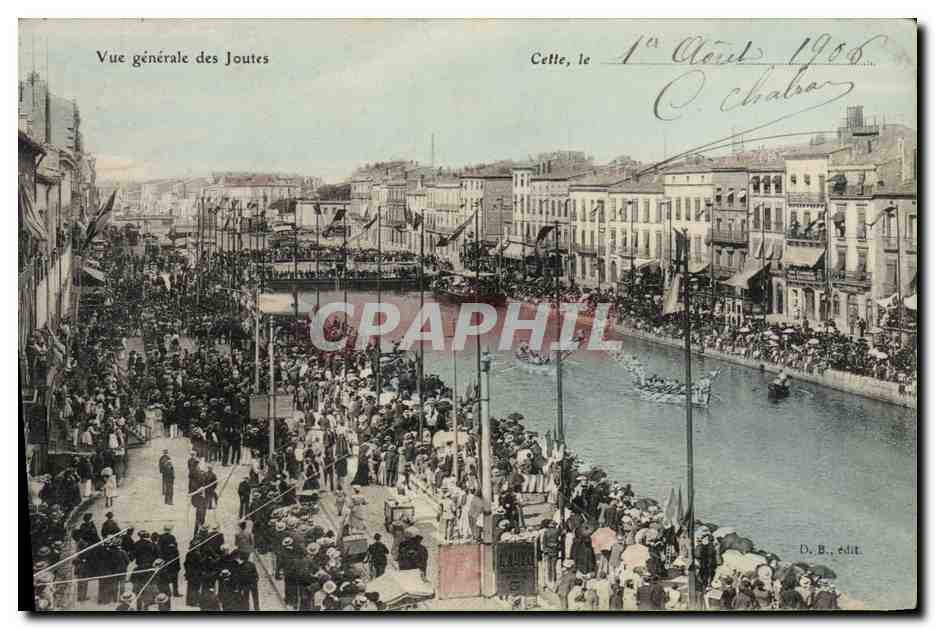 CPA Cette Vue generale des joutes 