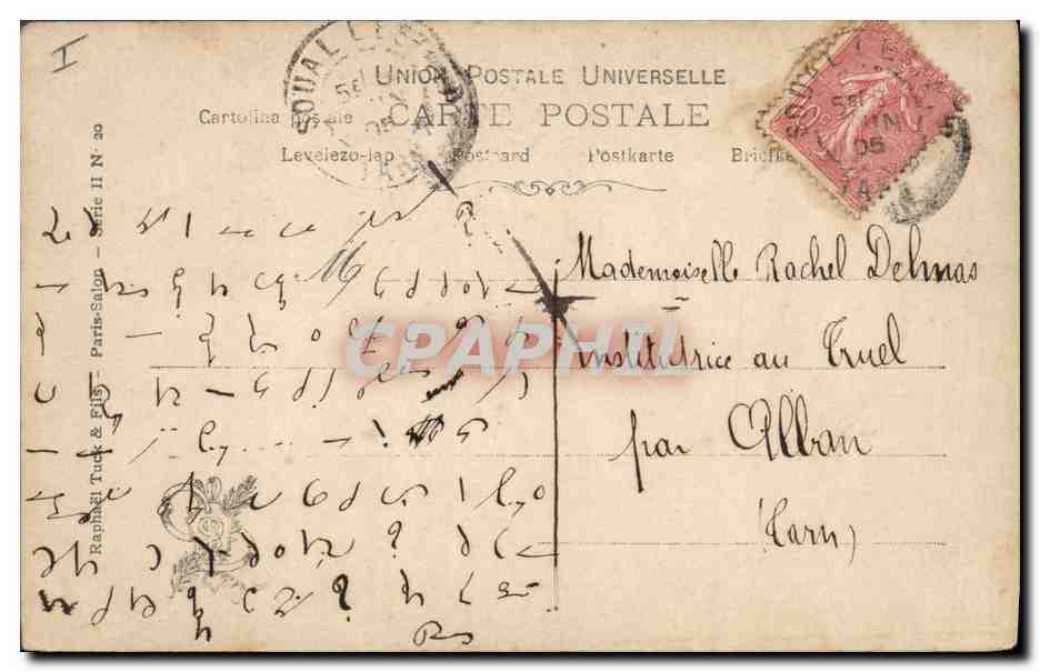 CPA Salon 1905 Castiglione La partie de cartes  — Rückseite