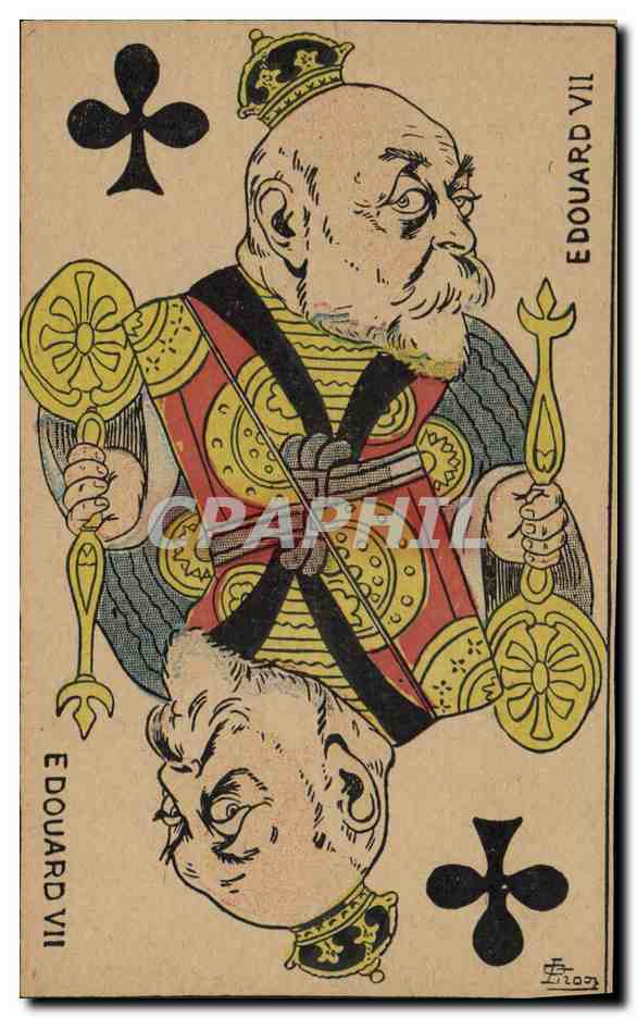 Edward VII — König von England — karikaturische Ansichtskarte