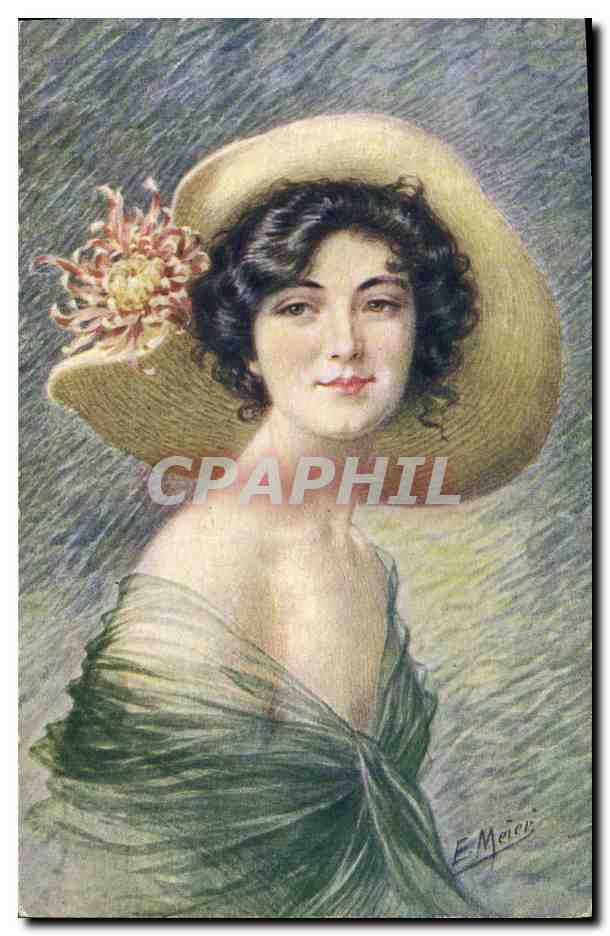 CPA Fantaisie Illustrateur Femme 