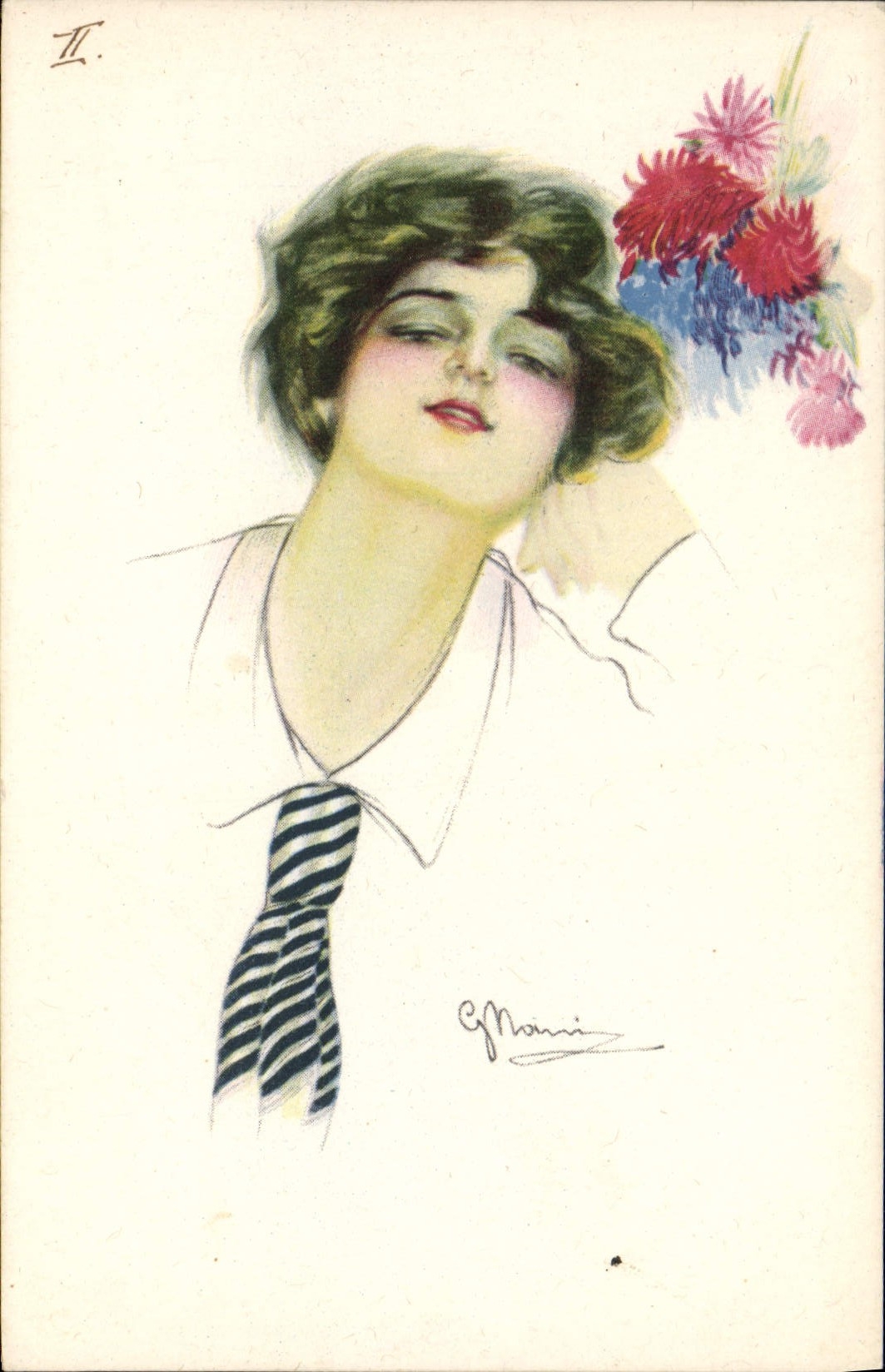 CPA Fantaisie Illustrateur Femme 
