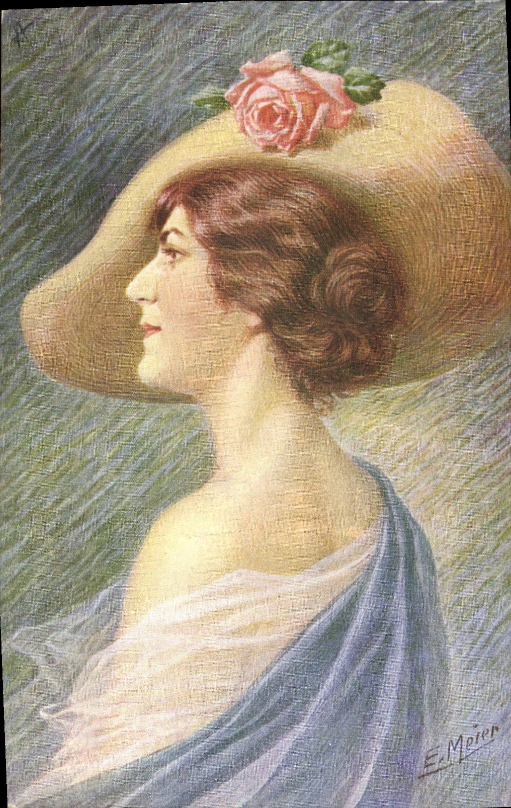 CPA Fantaisie Illustrateur Femme Rayon de soleil 