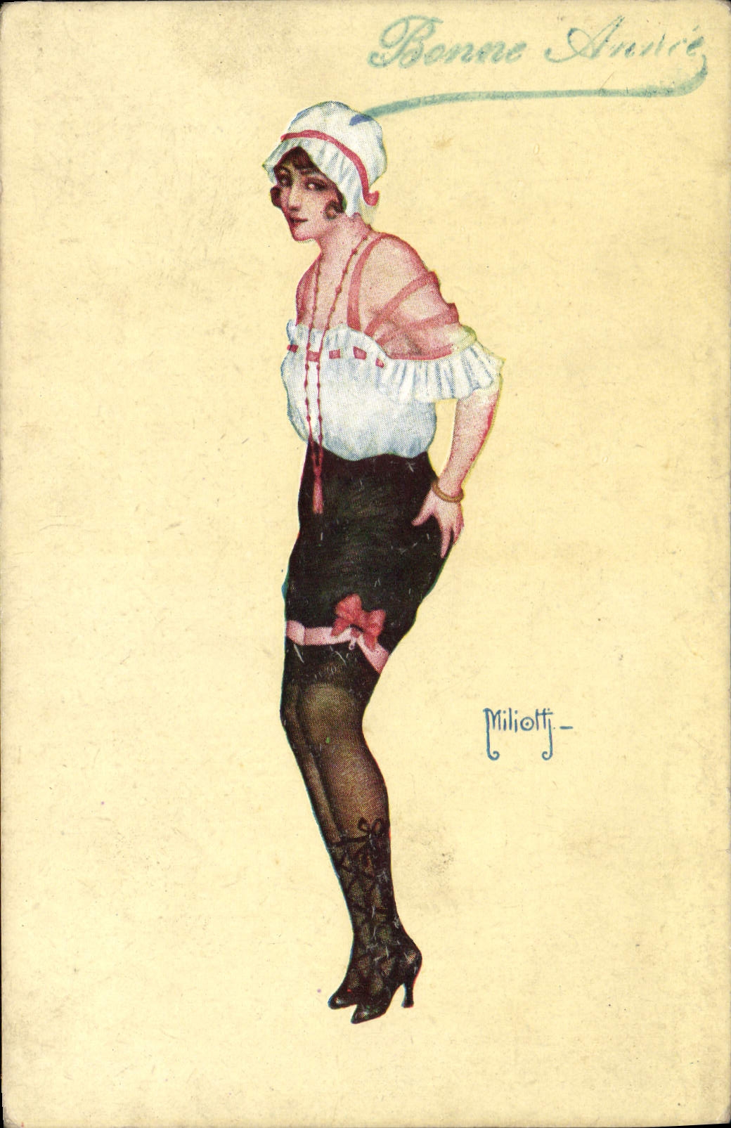 CPA Fantaisie Illustrateur Femme 