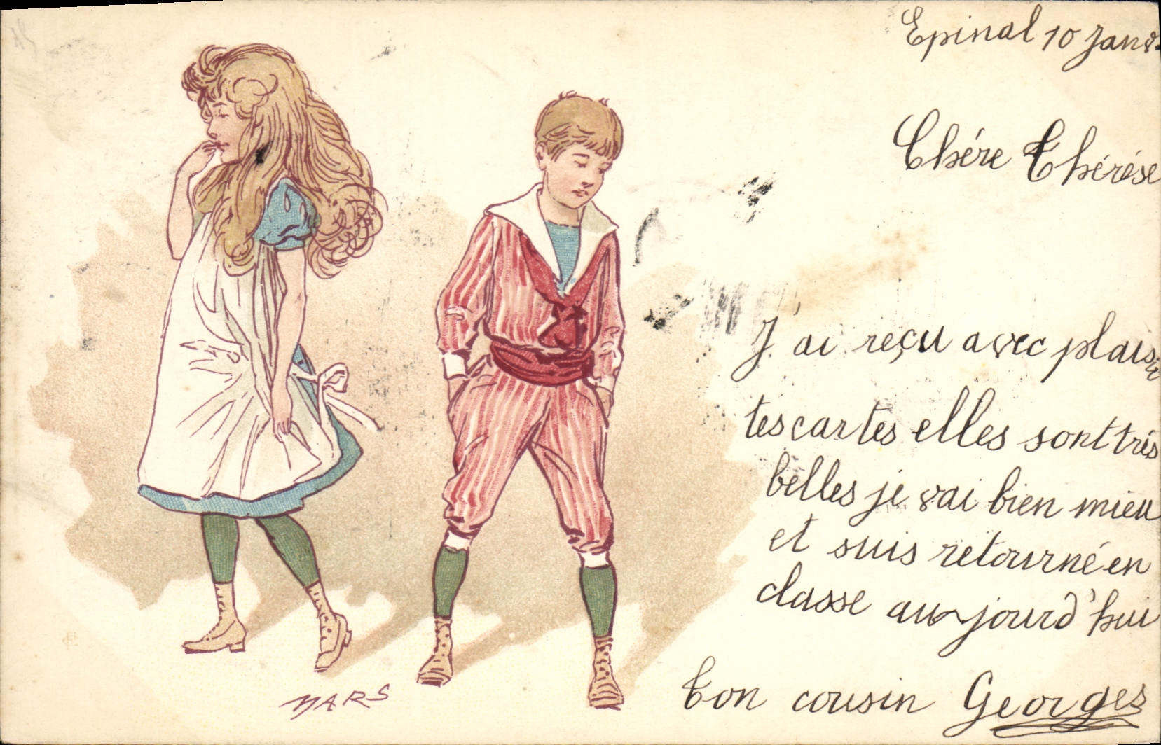 CPA Fantaisie Illustrateur Enfants Mars 