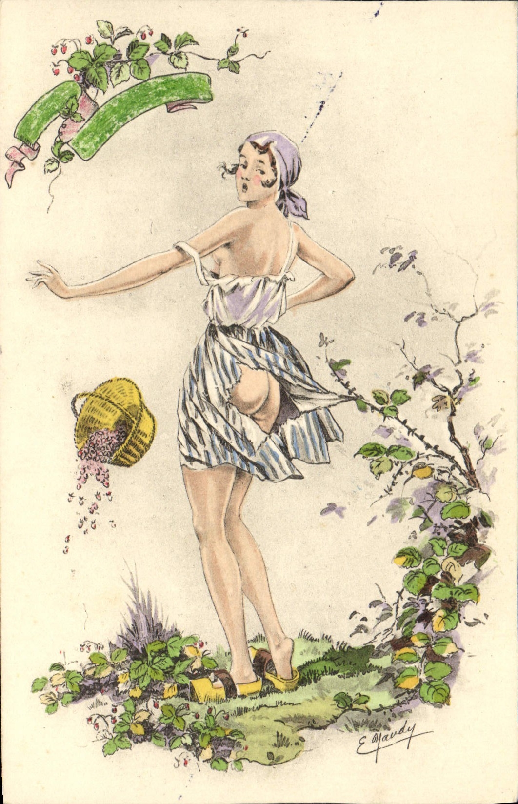 CPA Fantaisie Illustrateur Femme 