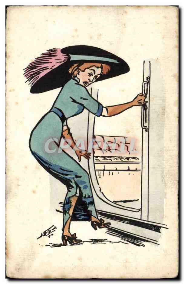 CPA Fantaisie Illustrateur Femme 