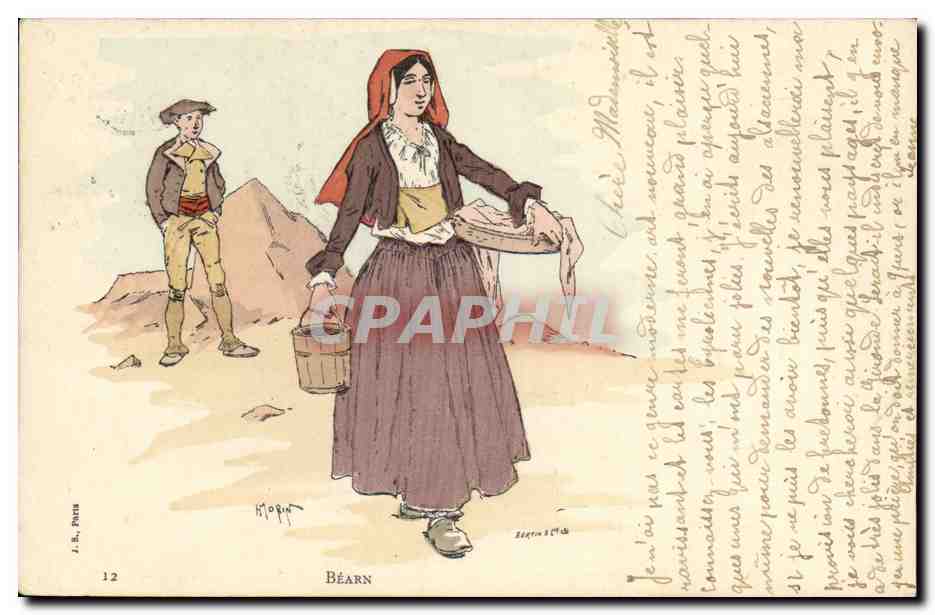 CPA Fantaisie Illustrateur Femme Bearn 