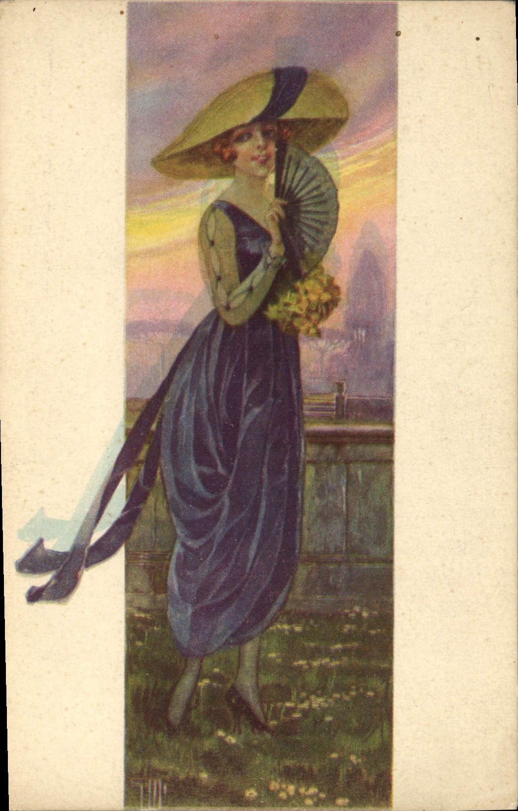 CPA Fantaisie Illustrateur Femme 