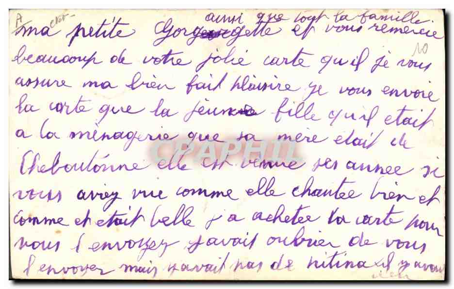Miss Paulette, la Poupée de France — La plus jeune Vedette de l'époque — Carte postale illustrée — Reverso