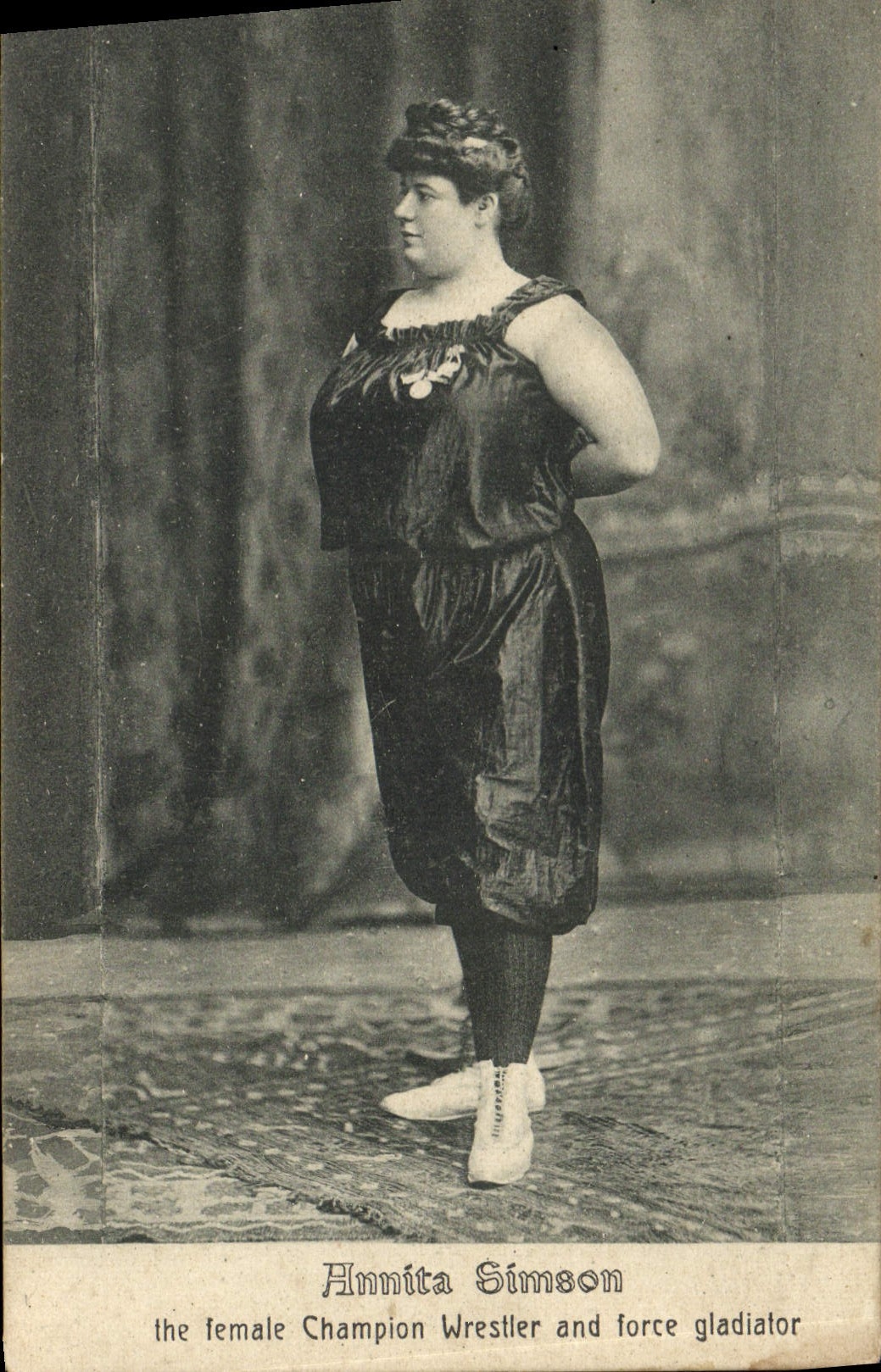Annnita Simson — la championne féminine de lutte et force gladiatrice — J. Goldmann, Breslau