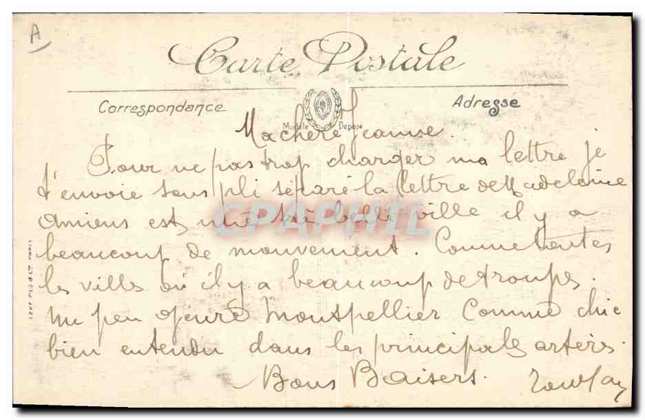 Amiens — Kiosque Montplaisir — LL. n°210 — Reverso