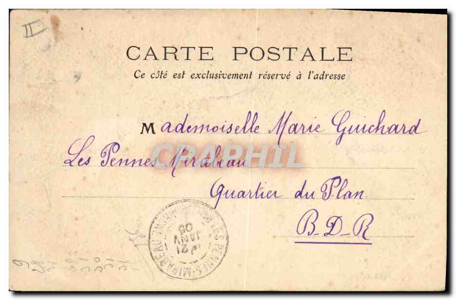 CPA Kiosque et jardin public Hyeres  — Verso