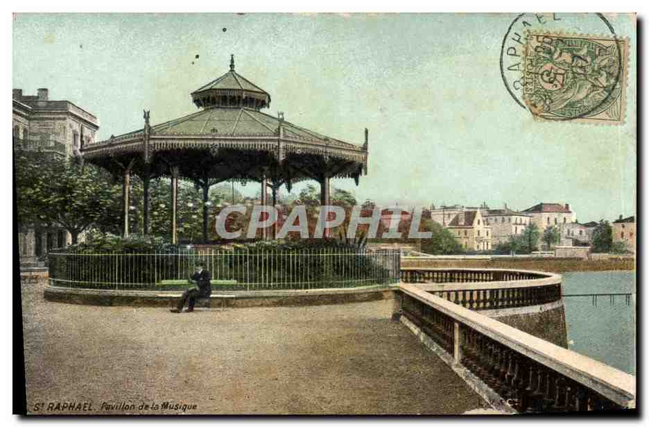 CPA Kiosque St Raphael Pavillon de la musique 