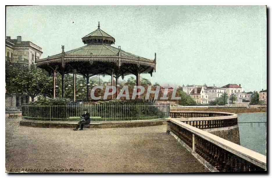 CPA Kiosque St Raphael Pavillon de la musique 