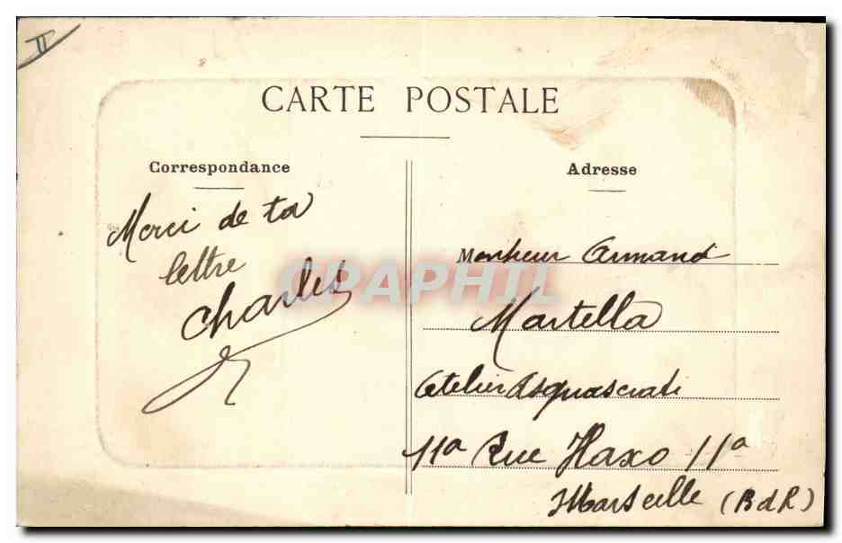 CPA Kiosque Draguignan Allees d'Azemar et kiosque de la musique  — Verso