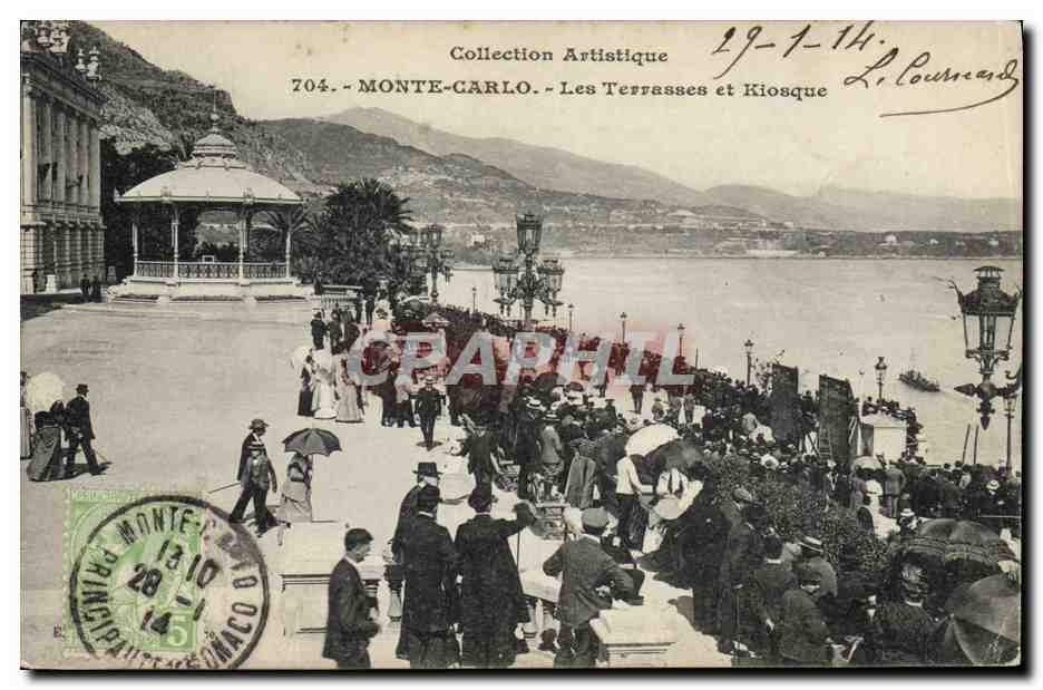 Monte-Carlo — Les Terrasses et Kiosque — Collection Artistique, n° 704