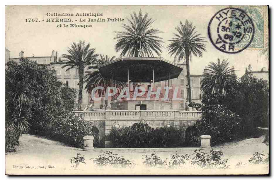 CPA Hyeres Le jardin public et le Kiosque 
