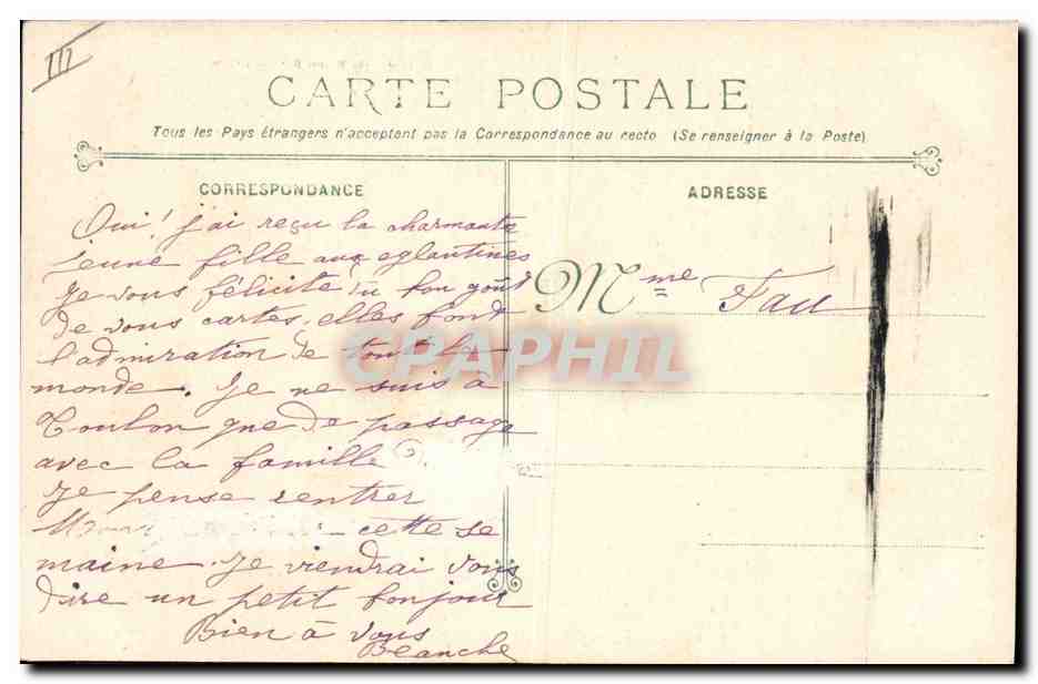 Toulon - Place d'Armes — concert militaire — Phototypie Marlius Bar — n°196 — Verso