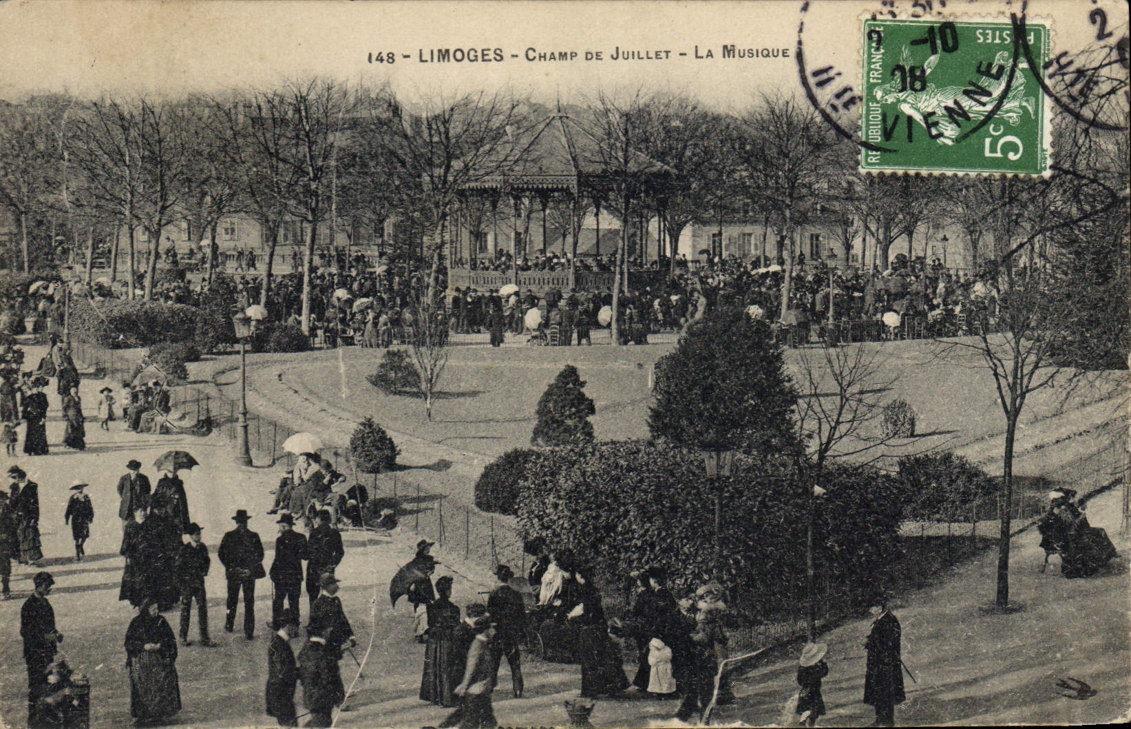 Limoges - Champ de Juillet - La Musique — éditeur anonyme, n° 148