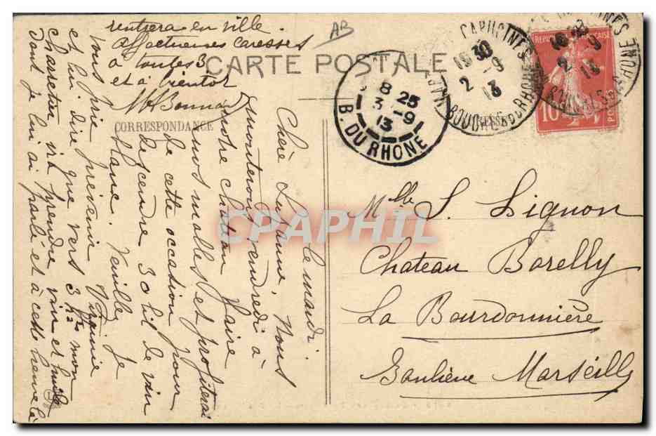 CPA Chien Chiens des Pyrenees Le dejeuner  — Verso