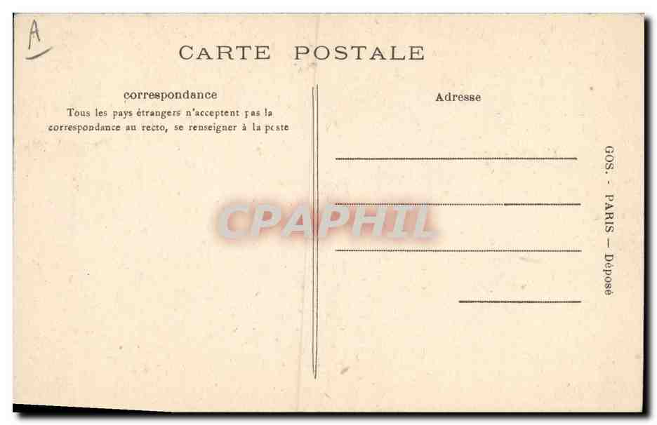 Général Joffre — portrait militaire — éditeur GOS, Paris — Verso