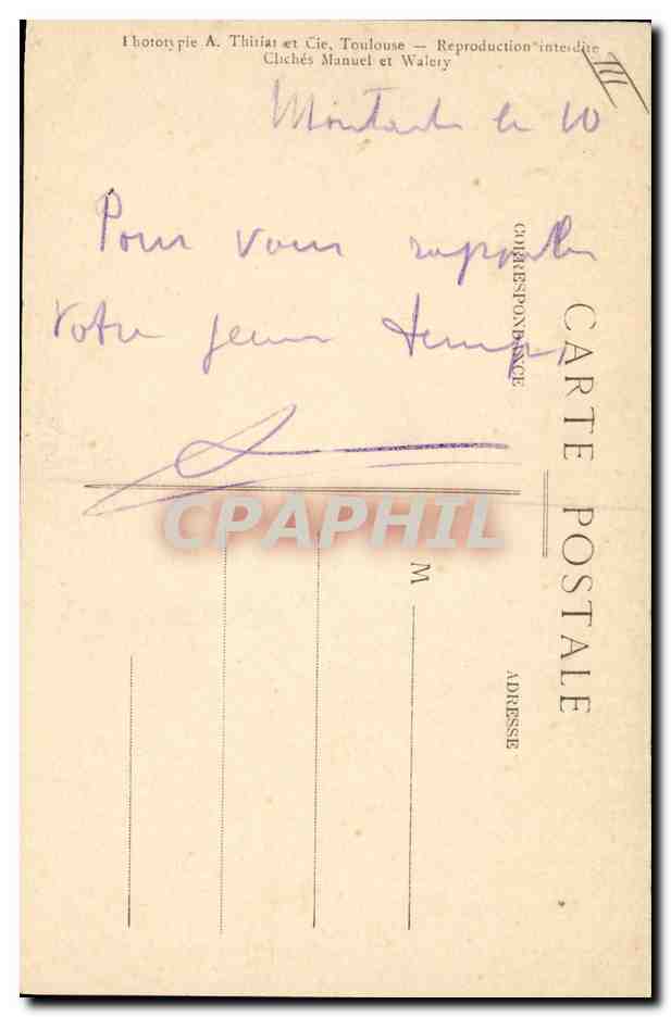 CPA Militaria Souvenir des Grandes Manoeuvres du Sud Ouest General Chomer Joffre Pau  — Verso
