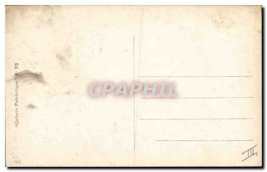 CPA Militaria General Joffre  — Verso