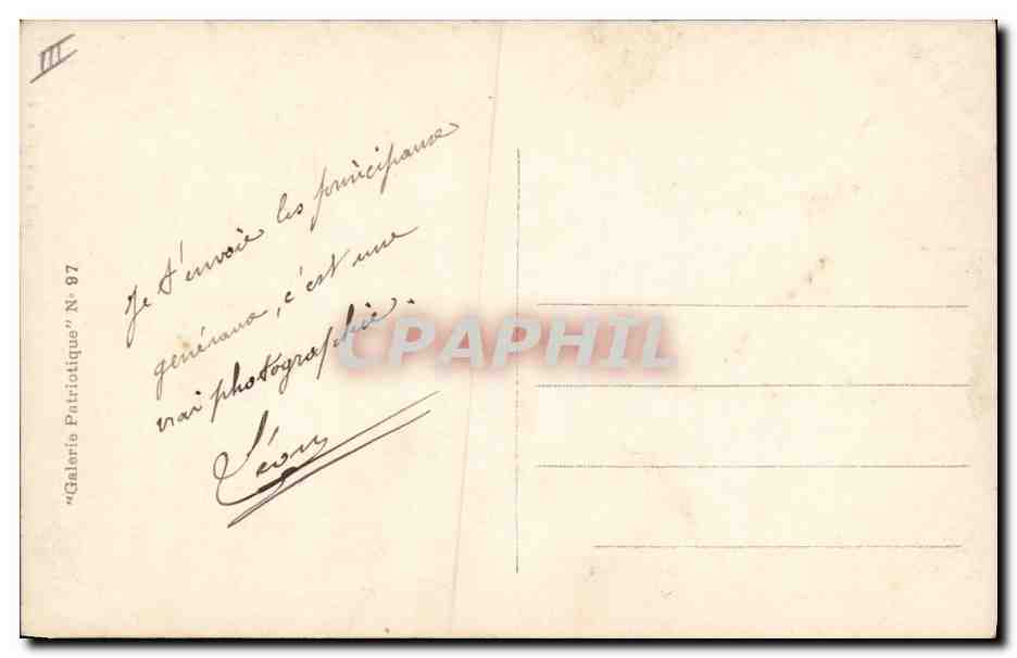 CPA Militaria Castelnau Joffre Pau — Verso