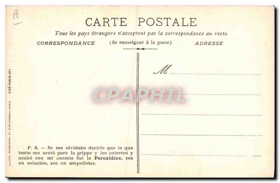 Général Joffre — 1914-1915 — Visé Paris — Verso